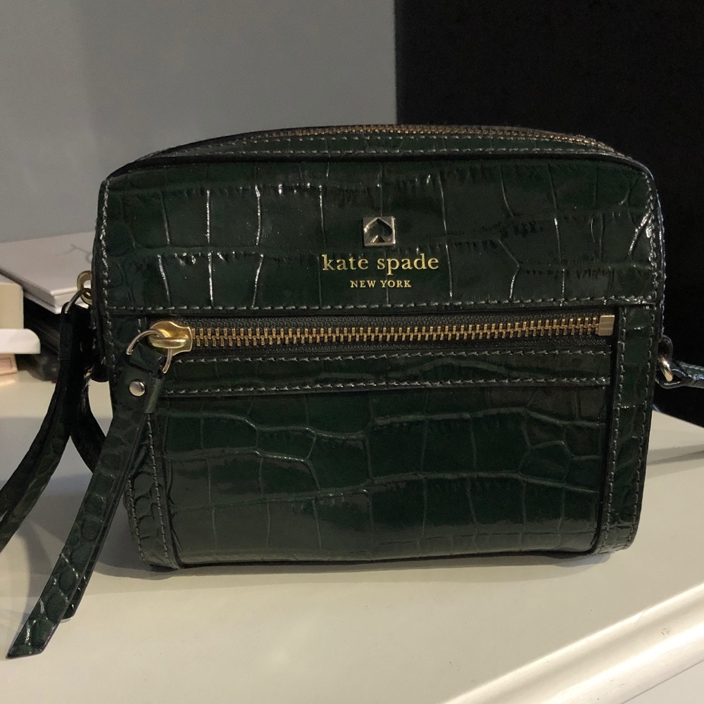 Kate Spade Green Crocodile Crossbody